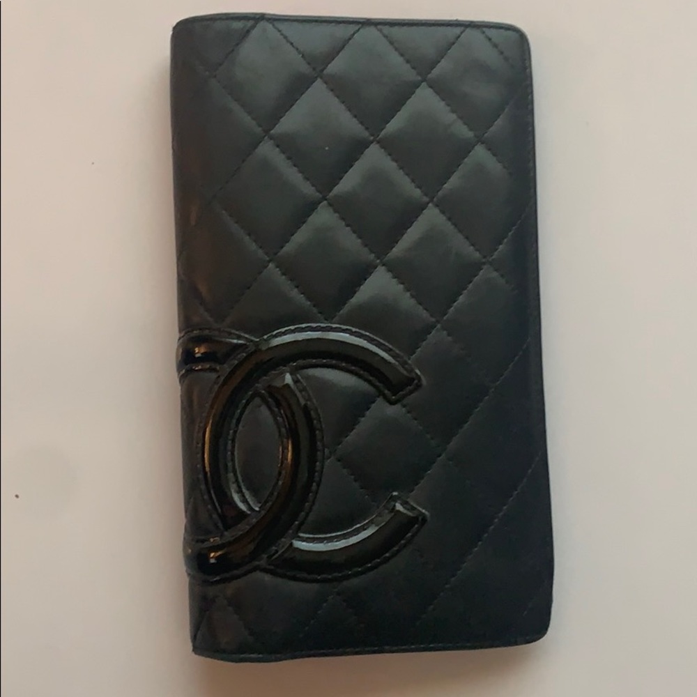 Chanel Bifold Quilted Wallet with interior zip